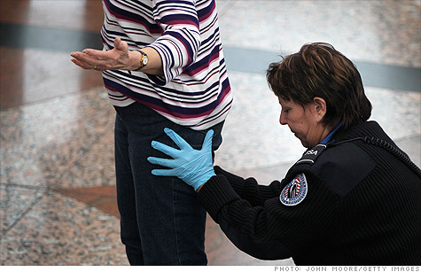 TSA agent conducting pat-down