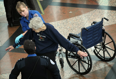 Airport security pat-down