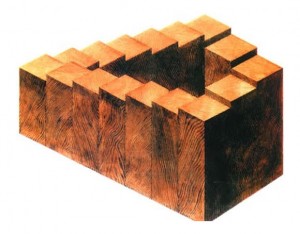 Penrose staircase optical illusion