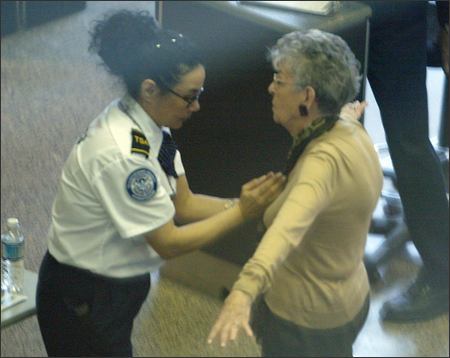 Illustration of invasive TSA pat-down