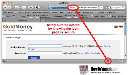 Secure web surfing illustration